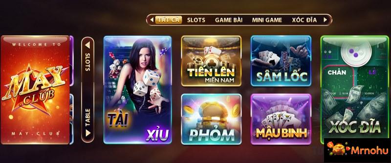 Hệ thống mini game tại May club luôn là một cái tên được game thủ nhắc đến