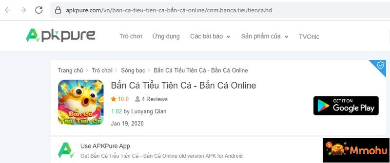 Bắn cá tiểu tiên cá đã tích hợp ứng dụng trên thiết bị điện thoại