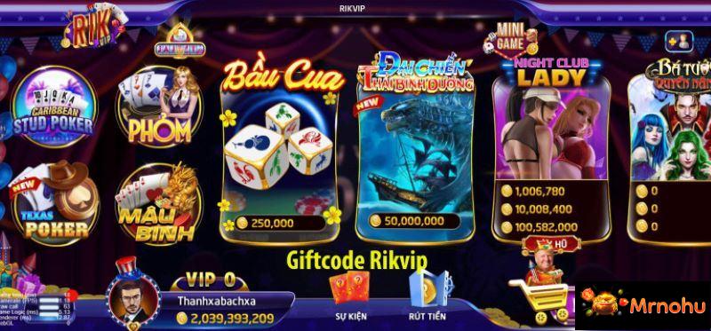 Thông tin về chương trình ưu đãi Giftcode RikVip