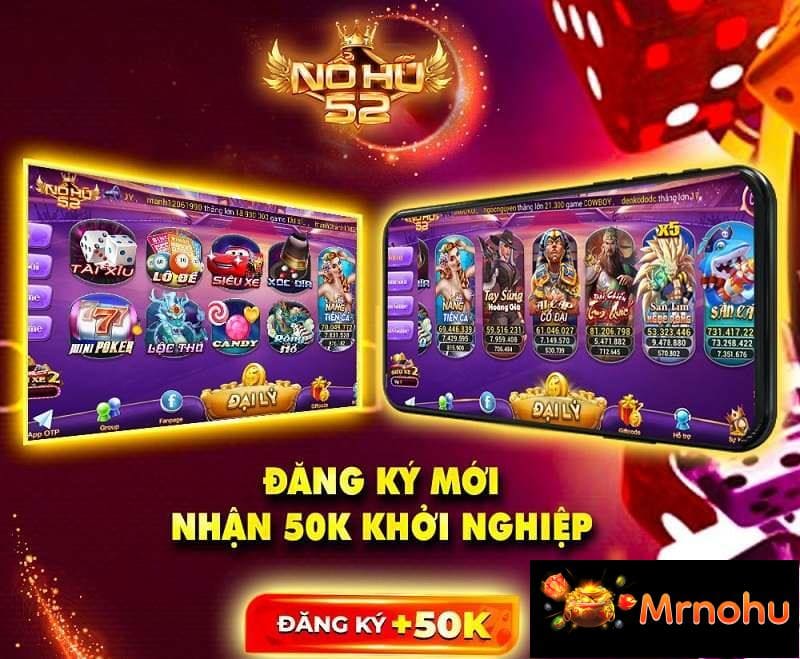  Đăng ký tài khoản để nhận ngay giftcode nohu52