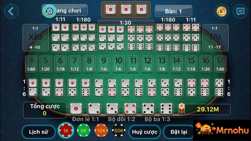 Tỷ lệ trả thưởng trong game tài xỉu tương đối hấp dẫn