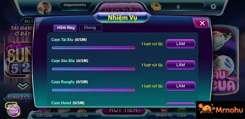  Đăng ký tài khoản để vào cổng game Nohu52, nhập đầy đủ các thông tin cá nhân