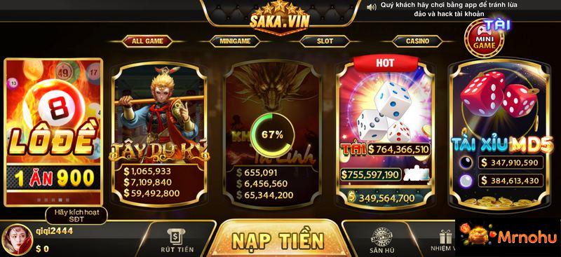 Đôi thông tin chia sẻ về cổng game Saka Vin