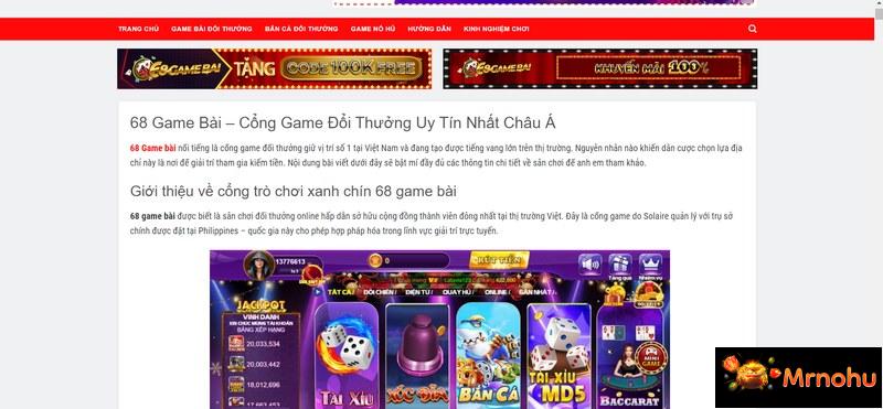 68 Game Bài là trang đánh giá cổng cược số 1 hiện nay