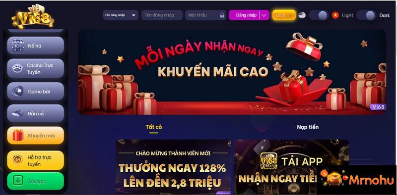 Cổng game có nhiều chương trình khuyến mãi tặng thưởng miễn phí cho tân thủ