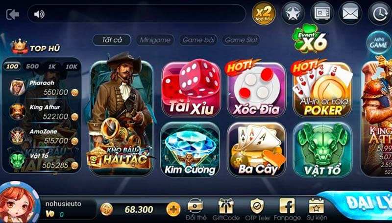 Cổng game bài đổi thưởng được thiết kế giao diện vô cùng bắt mắt